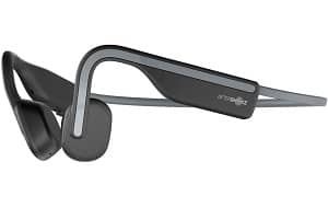 AfterShokz OpenMove, Auriculares Deportivos Inalámbricos con Bluetooth 5.0, Tecnología de Conducción Ósea, Carga USB-C, Micrófono Incorporado, Diseño Open-Ear, Gris